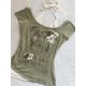 thumbnail image 2 of Camisetas de verano de dos piezas con cuello halter y vendaje estilo vintage, camisetas ajustadas con estética Y2k, camisetas sexis informales con estampado grunge estilo Harajuku para mujer, 2 of 5