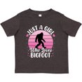 thumbnail image 3 of Inktastic Just a Girl Who Loves Bigfoot Girls Toddler T-Shirt, 3 of 5