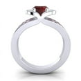 thumbnail image 4 of 2.35 Carat Oval Cut Garnet & Red Ruby Gemstone Elegant Bridal Ring for Ladies Solid 14K White Gold Size 7.5 by Diamond-Capitals, 4 of 8