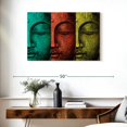 thumbnail image 3 of Elephant Stock Buddha Face Wall Art - Horizontal Canvas Wall Art - Living Room Wall Decor - Religion And Spirituality Canvas - Black And Red Decor By Mark Ashkenazi - 36" x 24", 3 of 8