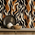 thumbnail image 5 of S4Sassy Animal Print Wallpaper - Removable Walls Covering, 25" x 60" Self-Adhesive Vinyl Wall Paper, Decorative Wallwrap, Easy DIY Walls Covering For Bedroom, Living Room, Living Spaces - Brown, 5 of 9