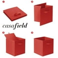 thumbnail image 6 of Casafield Set of 6 Fabric Storage Cube Bins, Red - 11" Collapsible Foldable Cloth Baskets for Shelves and Cubby Organizers, 6 of 8