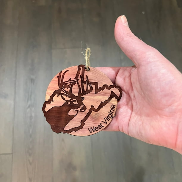 West Virgina Deer Hunter - Cedar Ornament West Virgina Deer Hunter - Cedar Ornament