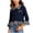 Blue, variant on Girls Cardigans Fashion Cute Ruffle Long Sleeve Collar Sweater Cardigan Patchwork Plaid Button Down Knit Tops
