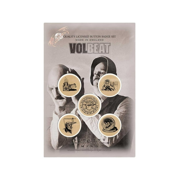 Volbeat Ensemble de Badges de Serviteur de l'Esprit (Pack de 5)