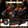 thumbnail image 4 of 24V Electric Go Kart for Kids, McLaren Battery Powered Drift Racing Go Kart, with 400W Powerful Motor, Kids Race Pedal Go Karting Car With 3 Levels Adjustable Seat, Rear Wheel Drive Ride on Car, 4 of 9
