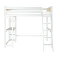 thumbnail image 4 of Scandinavian High Loft w/ Side Desk & Shelves, White/Blonde, 4 of 10