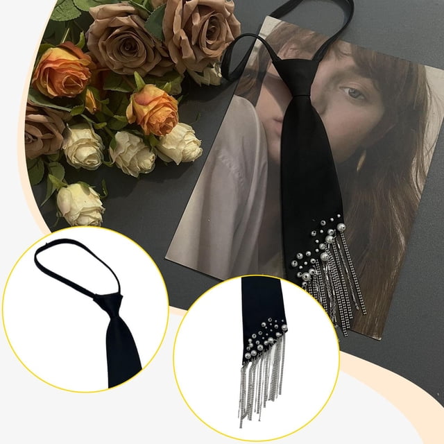Corbata preatada para mujer, duradera, práctica, fácil de usar, cómoda, accesorio para camisa