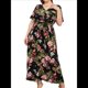 thumbnail image 1 of Vestido de Verano Holgado Informal de Corta con Corte A y Corte en A para Mujer, Talla Grande Negro XXL, 1 of 10
