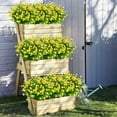 thumbnail image 3 of Spencer 8 Bundles Artificial Fake Flowers UV Resistant No Fade Boxwood Outdoor Faux Plastic Plants for Garden Patio Porch Window Decor, 3 of 7