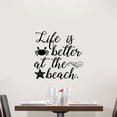 thumbnail image 3 of Life Is Better At The Beach - Beach Life Quotes Crabs Starfish Silhouette Vinyl Wall Sticker Art Decal Beach Area Ocean Vibes Chill Out Design House Home Decor Stickers Decoration Size (10x8 inch), 3 of 3