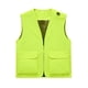 thumbnail image 1 of Ceisia Men's Spring Summer Casual Loose Fit Utility Vest Multi-Pocket V-Neck Zipper Sleeveless Vest Pre-Shrunk Cool Silk Cotton Fabric Green XXXL Gifts, 1 of 6