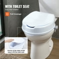 thumbnail image 6 of KFFKFF FBL760600 White Universal Polypropylene 4" Raised Toilet Seat, 6 of 9