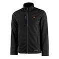 thumbnail image 2 of Men's Cutter & Buck  Black Texas Longhorns Alumni Logo Evoke Eco Softshell Recycled Full-Zip Jacket, 2 of 3