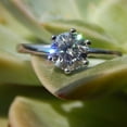 thumbnail image 3 of HeartsAndYou 1ct Round Cut Moissanite Engagement Ring for Women 18k White Gold Over Silver Six Prong Solitaire, 3 of 6