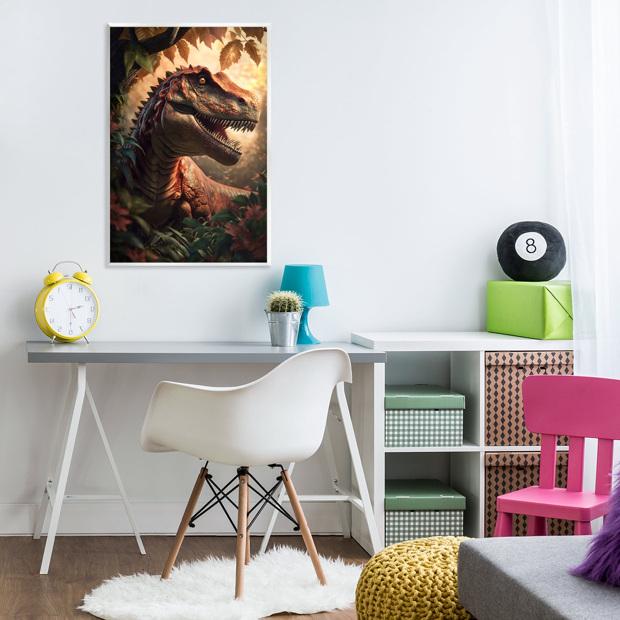 Stupell Industries Jungle Raptor with Ancient Foliage Wall Plaque Art, design by Creative Studio
