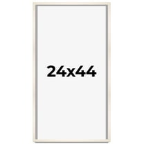 24x44 Shadow Box Cream of Wheat White Washed Display Frame | 0.875 Inches Deep Solid Wood Shadowbox