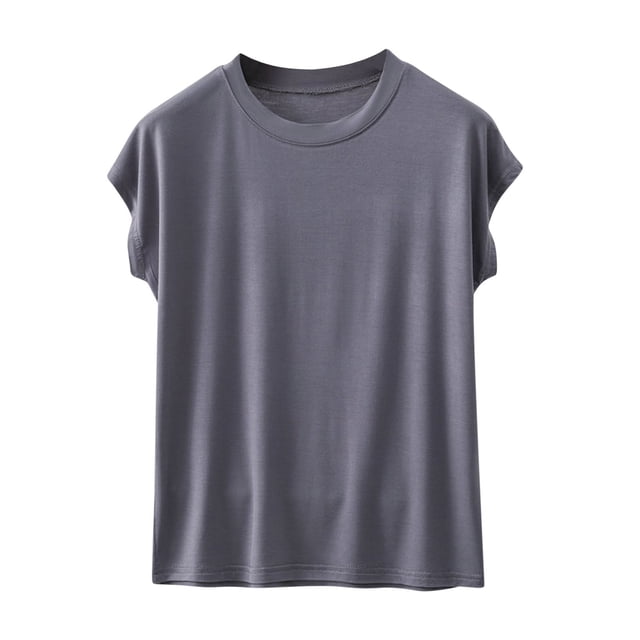 Liquidation! T-Shirt Grande Taille pour Femmes, Blouse à Manches Courtes d'Été pour Femmes, Chandails en Molleton à Col Rond Surdimensionnés pour Femmes, Sweat à Col Roulé en Velours