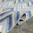 thumbnail image 6 of Superior Acacia Zigzag Indoor/Outdoor Area Rug, Grey, 7' 10" x 9' 10", 6 of 7