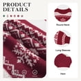 thumbnail image 5 of Asklazy Women’s Relaxed Fit Soft Knit Fabric Sweater Long Sleeve Pullover Crew Neck Casual Winter Top,US Size,Red Snowflakes,L, 5 of 9