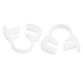 thumbnail image 1 of Uxcell 2 Pack Plástico 7.6-8.5 mm Abrazaderas de Manguera Ajustables de Doble Clip, Blanco, 1 of 5