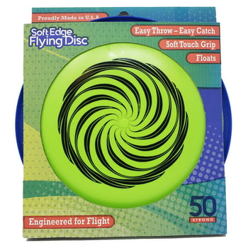 50 Strong Outdoor Soft Edge Flying Disc, Floats in Water and Great for Lawn Games!