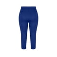 thumbnail image 3 of Lace Patchwork Summer Beach Pants Casual Trendy Summer Seamless Beach Painted Solid Yoga Capri Leggings for Beach Vacation, 3 of 5