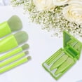 thumbnail image 1 of 5-Piece Portable Makeup Brush Set with Mirror Box, Professional Cosmetic Brushes, Green, 1 of 4