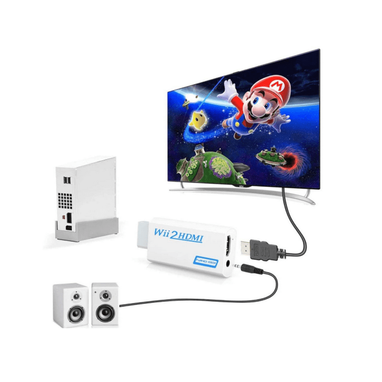 SEENDA Wii to HDMI Converter 1080P Wii HDMI Adapter with 3,5mm Audio  Jack&HDMI Output Compatible with Wii U, HDTV, 