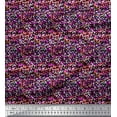 thumbnail image 1 of Soimoi Black polyester Crepe Fabric Brush Stroke Abstract Print Fabric by Yard 42 Inch Wide, 1 of 3