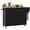 Black, variant on HOMCOM Kitchen Island on Wheels, Kitchen Cart with Drop Leaf Drawers Grey