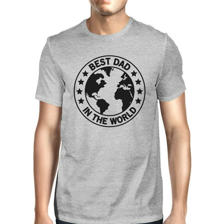 World Best Dad Gray Graphic T-shirt For Men Fathers Day (Best Ram For Graphic Design)