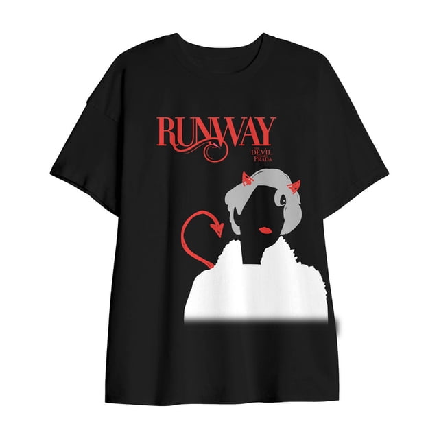 Playera Diablo Viste a la Moda para Mujer, Cuello Redondo Manga Corta Negro Talla G