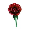 thumbnail image 3 of Ramo de flores artificiales de metal con rosas para Acción de Gracias Rojo, 3 of 9
