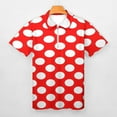 thumbnail image 3 of Polka Dots Red Polka Dots Men Zipper T-shirt Summer Casual Short Sleeve T-shirt Top, 3 of 7