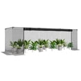 thumbnail image 1 of Outsunny 12' x 4' Plant Protection Tent Crop Cage with Door, Black, 1 of 10