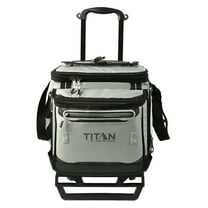 Titan by Arctic Zone 60 Can Collapsible Rolling Cooler, Seagrass