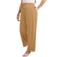 thumbnail image 6 of Gleelist Women Plus Size Casual Drawstring Wide Leg Pants Stretchy Straight Long Trousers With Pocket XL-5XL, 6 of 7