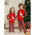 thumbnail image 3 of GYRATEDREAM Family Matching Christmas Pajamas Set Cotton Xmas Deer Snowflake Print Holiday Pajamas Sleepwear Dad Mom Kids PJs for 10T(Kids) White, 3 of 9