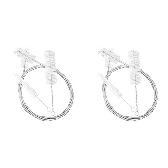 Juego de Limpieza de Trompeta y Trompeta de Trompa de 6 Uds., Cepillo de Nailon de Acero Inoxidable, Cepillo de Limpieza para Instrumentos Musicales