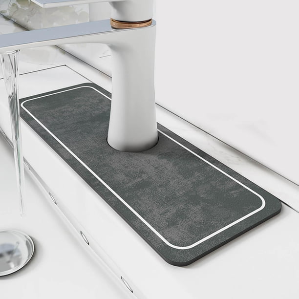 Alfombrilla absorbente para grifo, absorbente de protección contra salpicaduras, secado rápido, atrapando salpicaduras, receptor de goteo, almohadilla Gris Baoblaze colector de salpicaduras de grifo