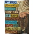 thumbnail image 2 of Christian Religious Bible Verse Scripture Prayer Jesus Cross Flower Butterfly Plush Throw Blankets Fleece Blanket For Couch Bed Warm Throw Blanket For Women Men Boy Girls Gift Living Room Decor, 2 of 5