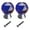 Blue, variant on Farfi 2Pcs 30mm Ball Shaped Crystal Glass Zinc Alloy Base Pull Handle Knob for Cabinet (Purple)