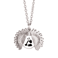 thumbnail image 1 of Chine Trésor National Panda Contour Collier de Tournesol Pendentif Médaillon Bijoux, 1 of 3