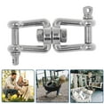 thumbnail image 3 of BIBABLYKE Marine Grade Steel Anchors Swivel Shackle with Double Swivel Jaw Designs Corrosions Resistant Chain Connector for Boats, 3 of 7