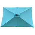 thumbnail image 5 of 10 x 6.5t Rectangular Patio Solar LED Lighted Outdoor Market Umbrellas  with Crank and Push Button Tilt, 5 of 7