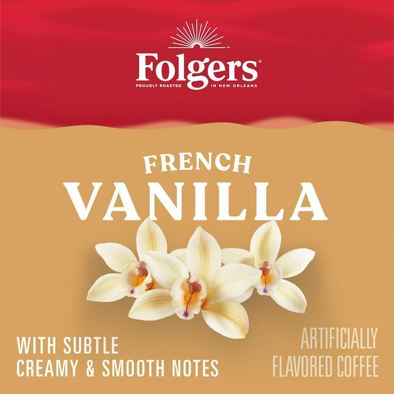 Folgers, Ground Coffee, 11.5-ounce Canister, French Vanilla Flavored - Walmart.com Folgers, Ground Coffee, 11.5-ounce Canister, French Vanilla Flavored - Walmart.com