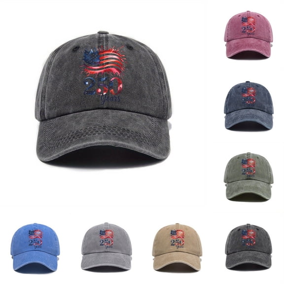 MUXiin 250 Anniversary Usa Hat United States 250th Anniversary Hat 250 Anniversary Usa Flag Adjustable 250 Year American Anniversary Hat
