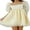 Yellow, variant on Women's Off Shoulder Puffy Sleeve Mini Dress Tulle Princess Dress Ruffle Mesh Wedding Evening Party Prom Mini Dress