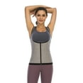 thumbnail image 6 of Sauna Suit for Women Weight Loss Sweat Vest Workout Tank Top Shaper Sweat Waist Trainer for Womens with Zipper, Black, S, 6 of 8